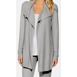 BAREFOOT DREAMS CozyChic Lite Coastal Cardigan Top Waffle Knit Buttery Soft Sz M